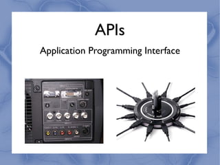 APIs
Application Programming Interface
 