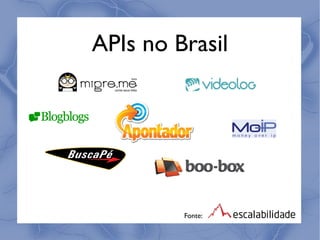 APIs no Brasil




         Fonte:
 
