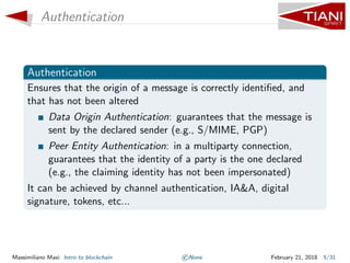 Introduction to Blockchain Technologies | PPT