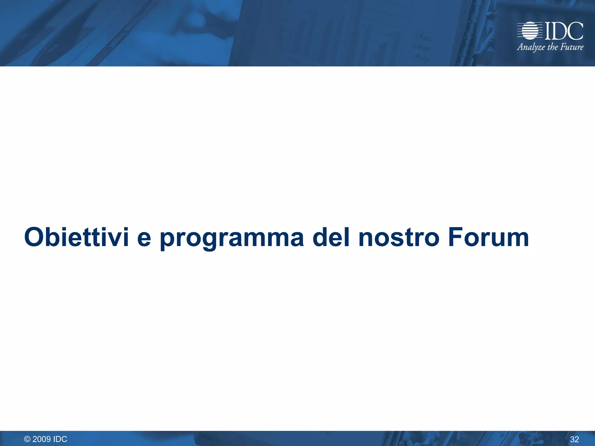 Obiettivi e programma del nostro Forum 