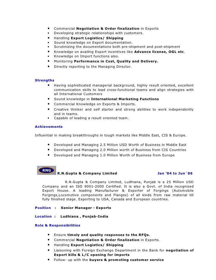 Resume export manager