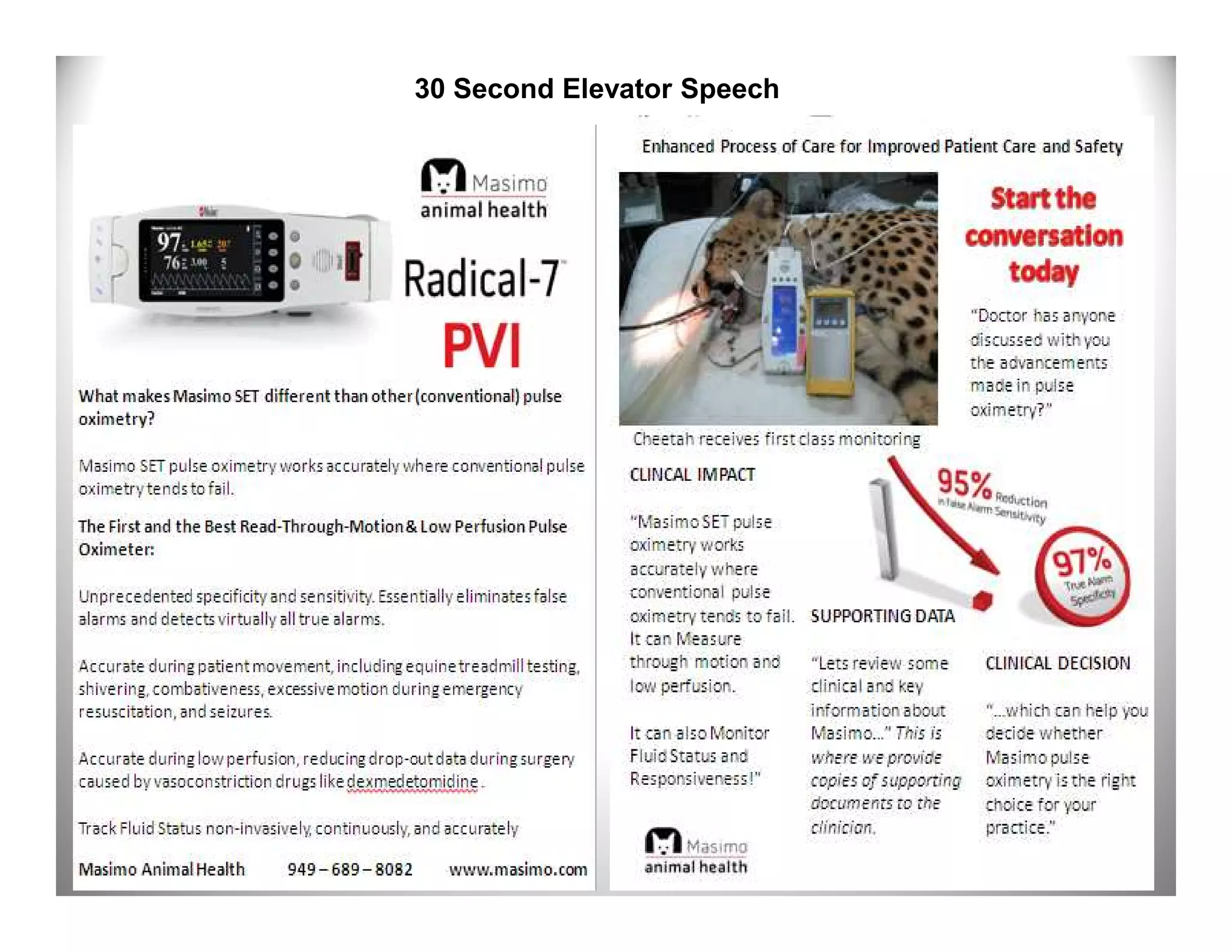 30 Second Elevator Speech
 