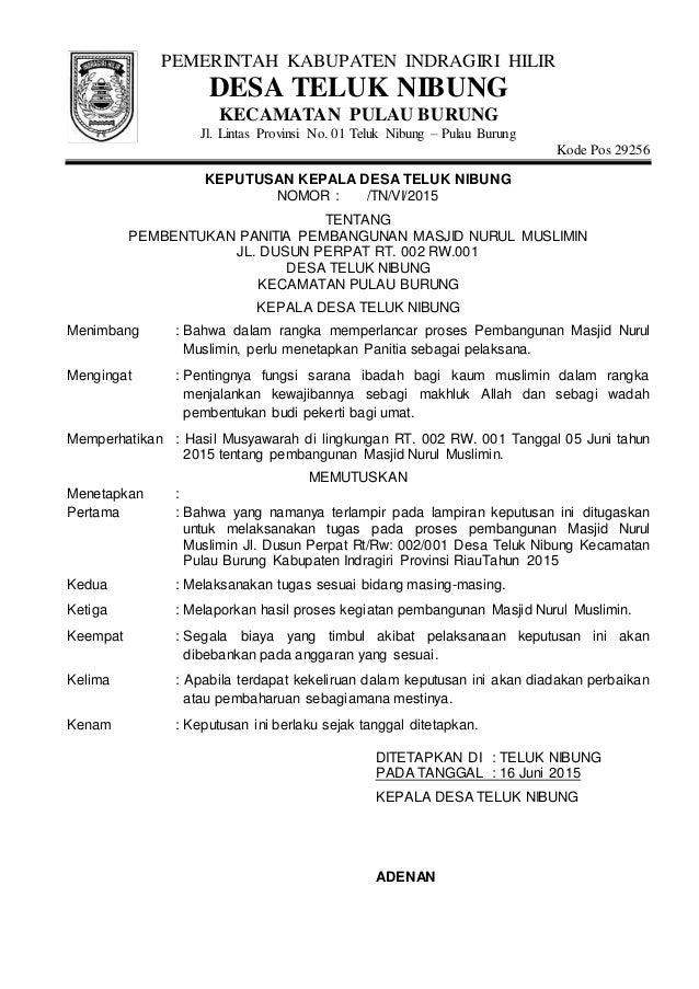 PROPOSAL MASJID NURUL MUHAJIRIN PROPOSAL MASJID NURUL MUHAJIRIN