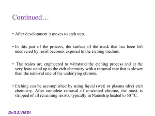 Masking and Lithography Techniques in Microelectronics | PDF