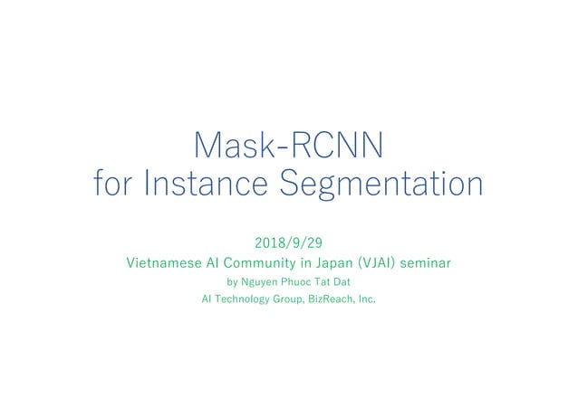 Mask-RCNN for Instance Segmentation | PDF