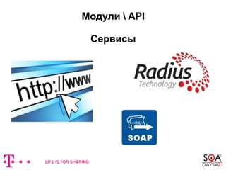 Модули  API
Сервисы
 