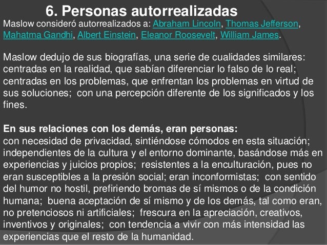Teoría de las Necesidades de Maslow