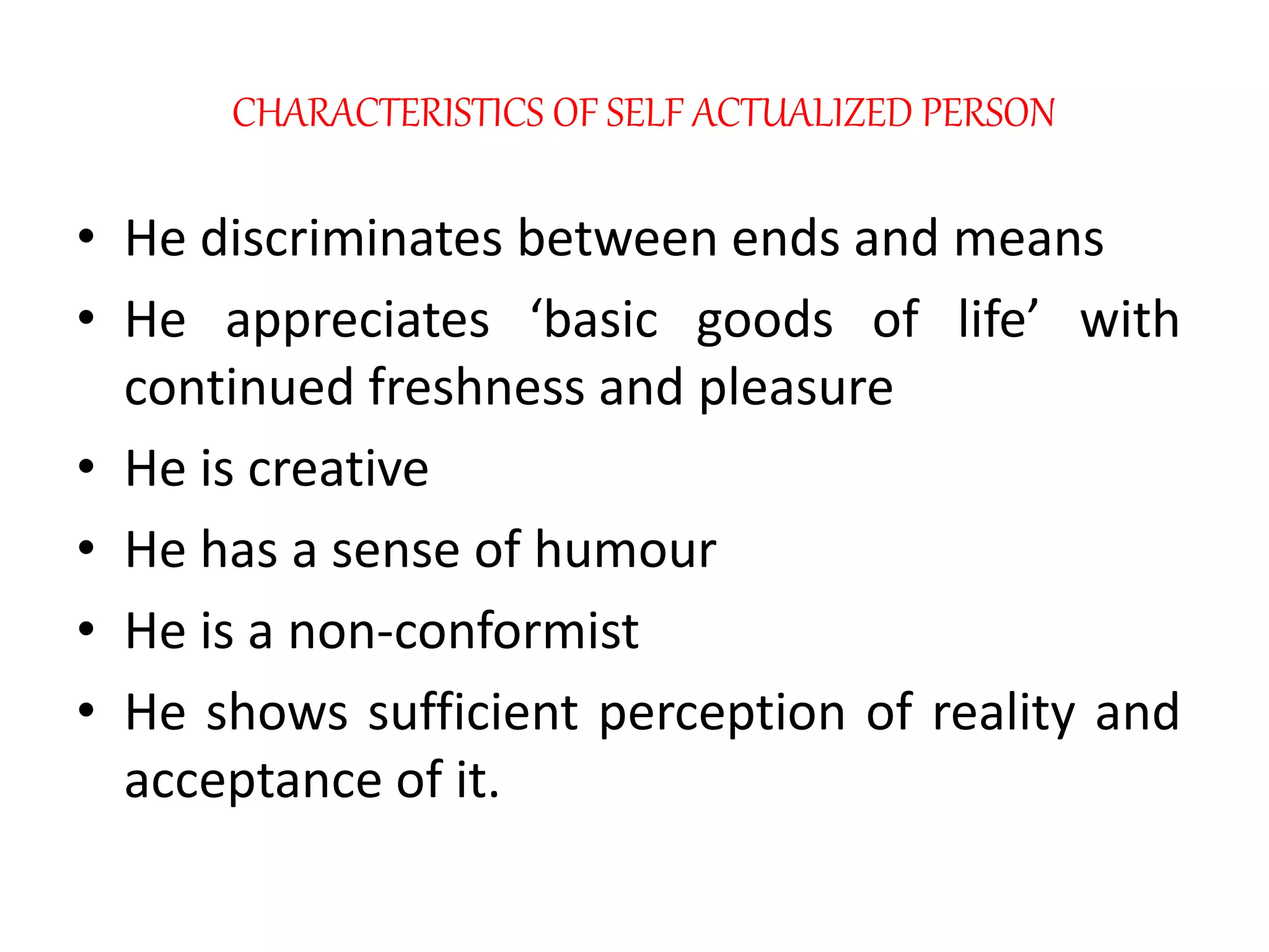 Self Actualization Theory | PPTX | Education