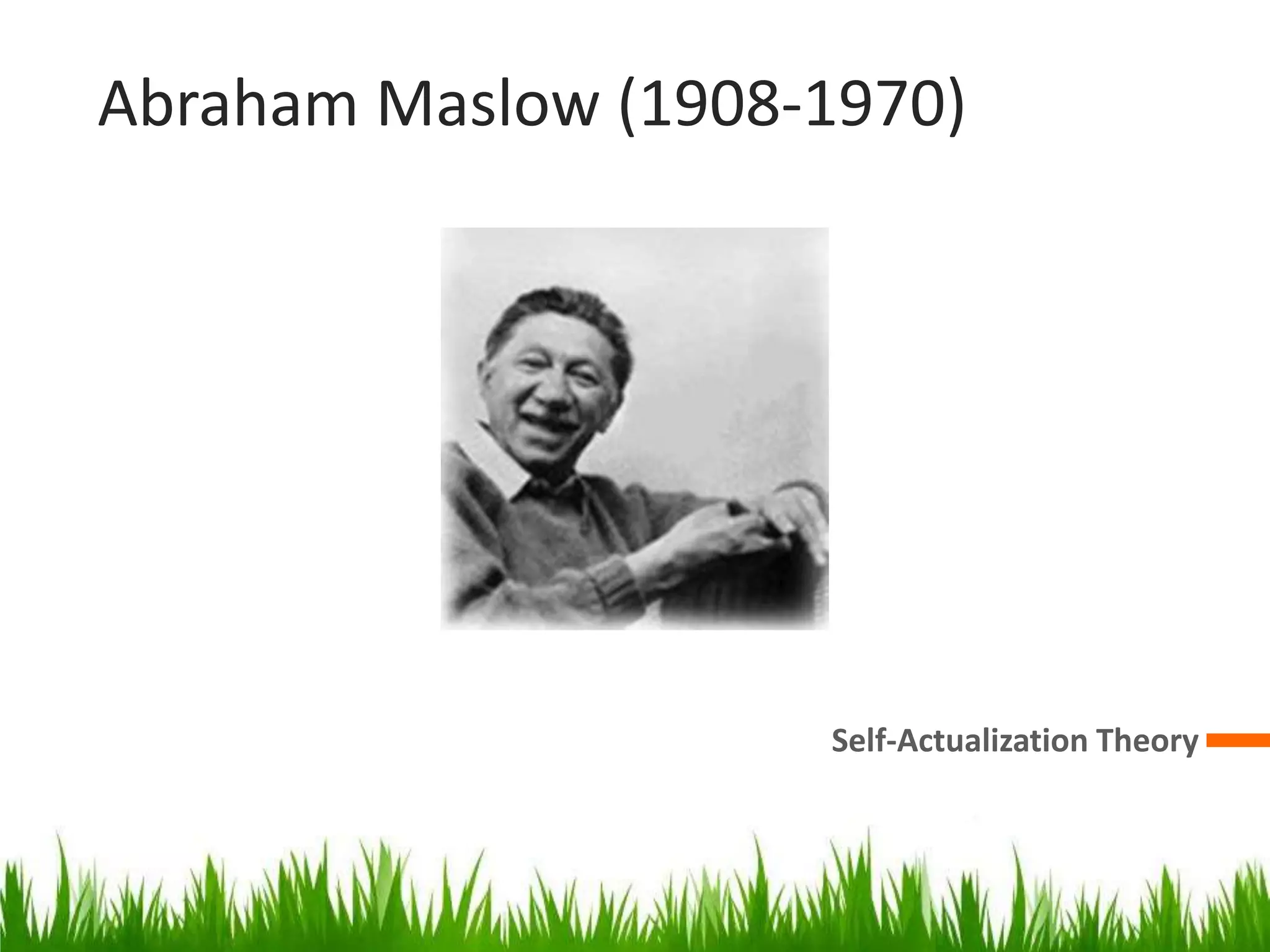 Abraham Maslow (1908-1970)
Self-Actualization Theory
