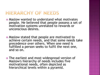 Understanding One's Needs Maslow’s Hierarchy of Needs | PPTX