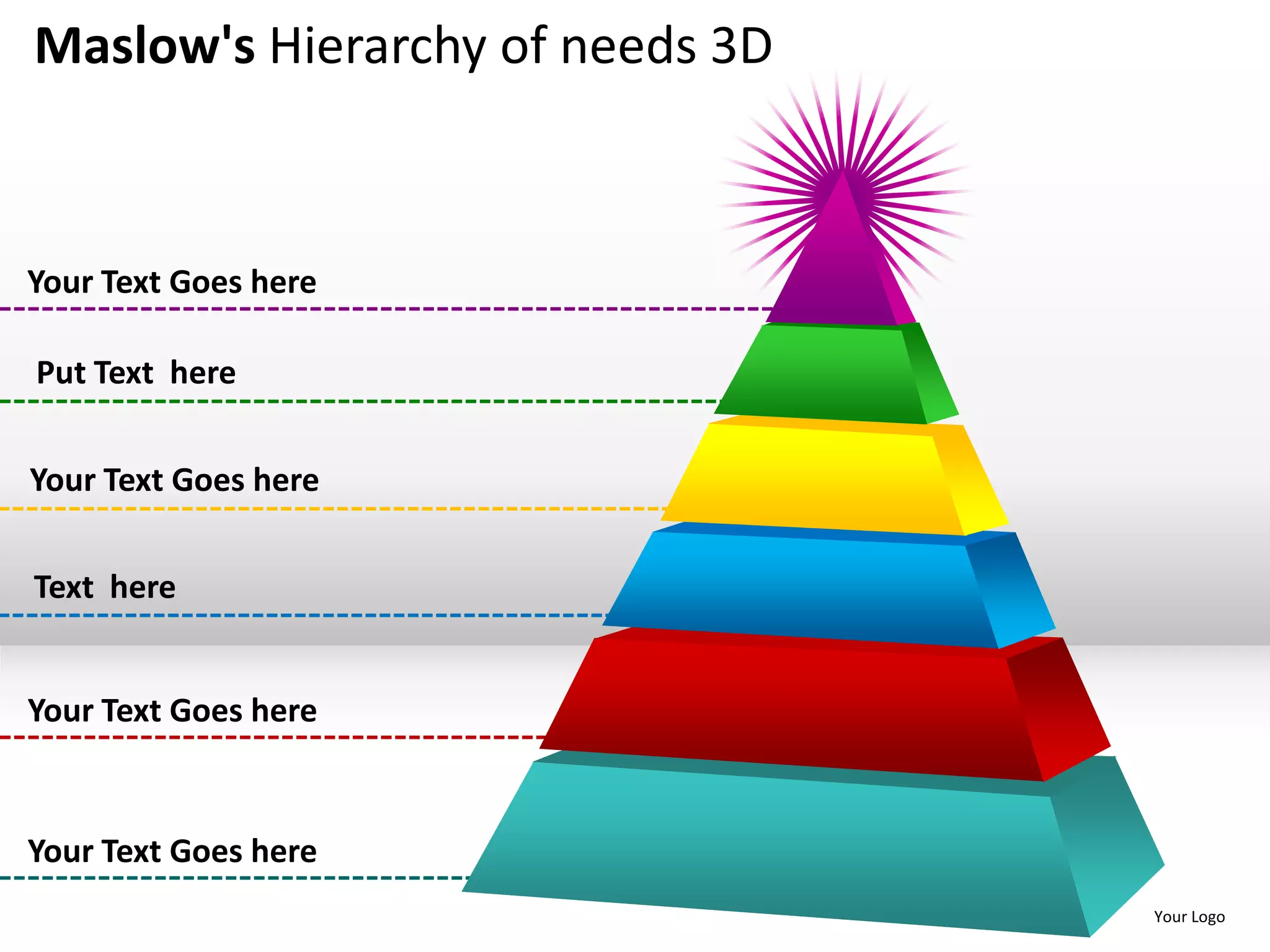 Maslow's hierarchy of needs 3d powerpoint presentation templates | PPTX