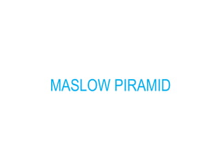 MASLOW PIRAMID 