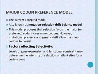 CODON BIAS | PPTX