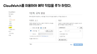 CloudWatch를 이용하여 예약 작업을 추가 하였다.
 