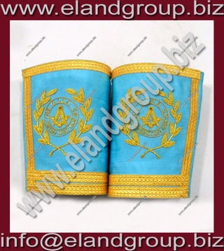 Masonic regalia fully hand embroidered gauntlet