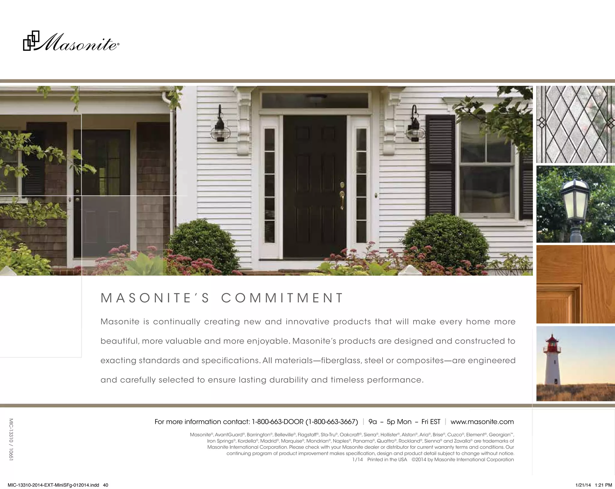 Masonite Exterior Door Catalog