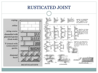 RUSTICATED JOINT
 