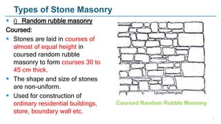 Presentation on the stone masonry and brick masonry | PPTX
