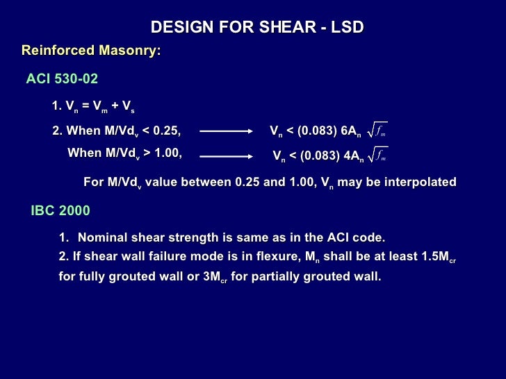 masonry code of practice amp aci530