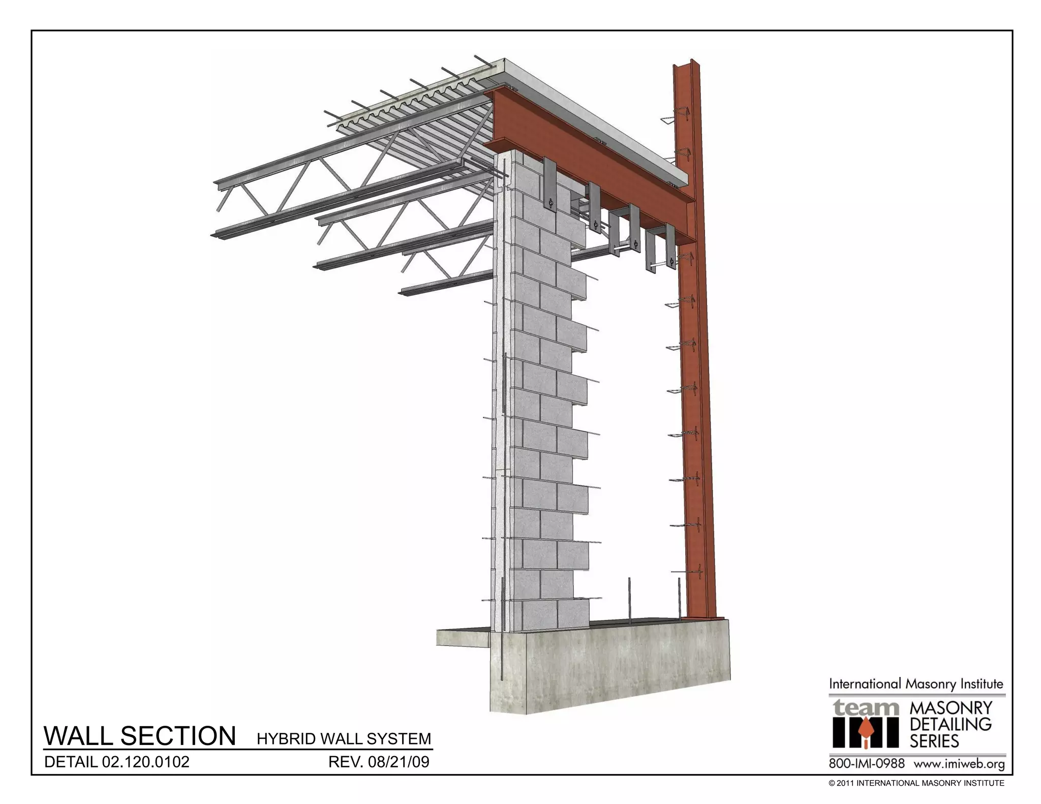 WALL SECTION         HYBRID WALL SYSTEM
DETAIL 02.120.0102           REV. 08/21/09
                                             © 2011 INTERNATIONAL MASONRY INSTITUTE
 