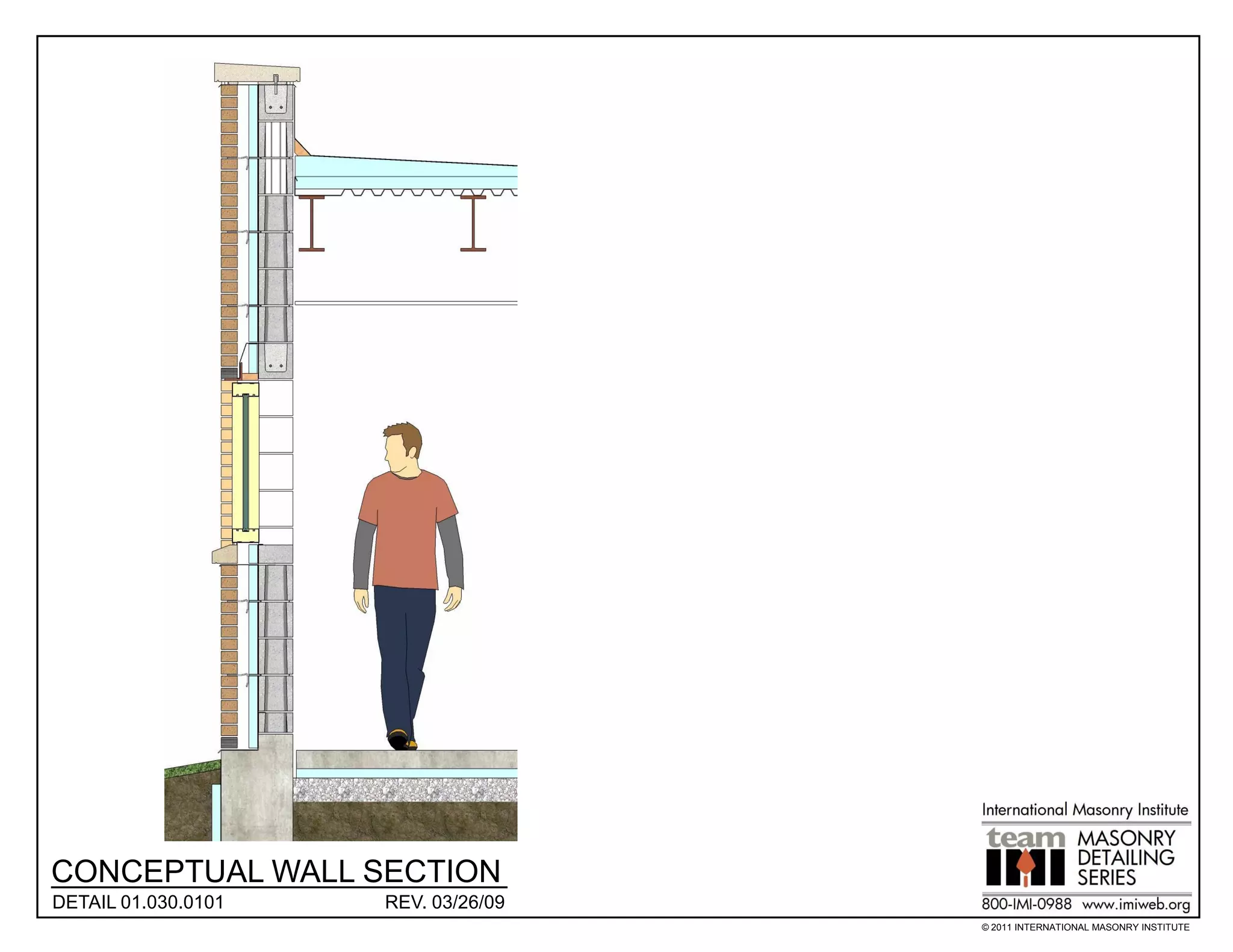 CONCEPTUAL WALL SECTION
DETAIL 01.030.0101   REV. 03/26/09
                                     © 2011 INTERNATIONAL MASONRY INSTITUTE
 