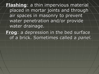 Masonry terminology 1 | PPT