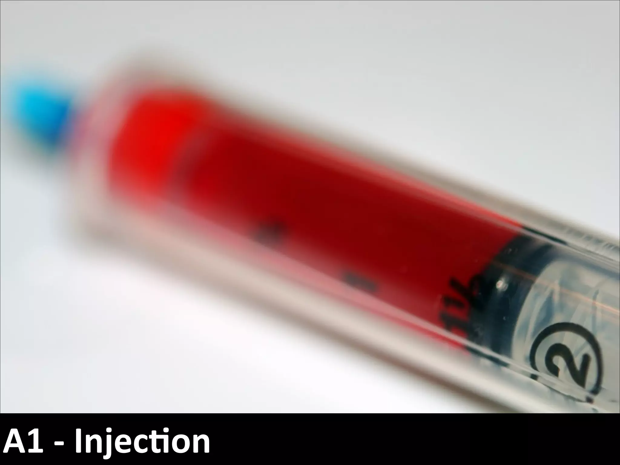 A1	
  -­‐	
  Injec*on

 