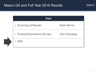 Mas q4 2016 earnings presentation 02.09.2017 