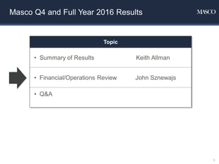 Mas q4 2016 earnings presentation 02.09.2017 