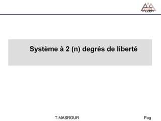 Système à 2 (n) degrés de liberté

T.MASROUR

Pag

 