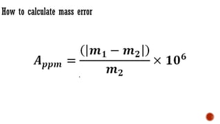 How to calculate mass error
 