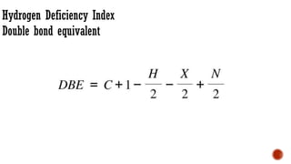Hydrogen Deficiency Index
Double bond equivalent
 