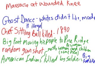 Massace at wounded knee notes