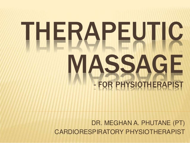 Massage therapy slideshare Clearance