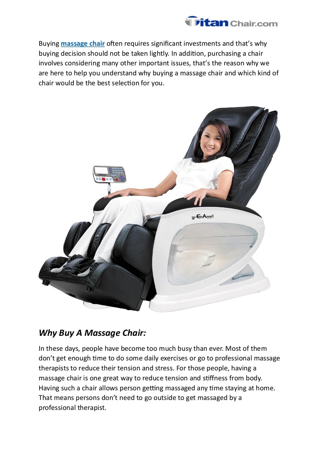 Massage Chair Buying Guideline