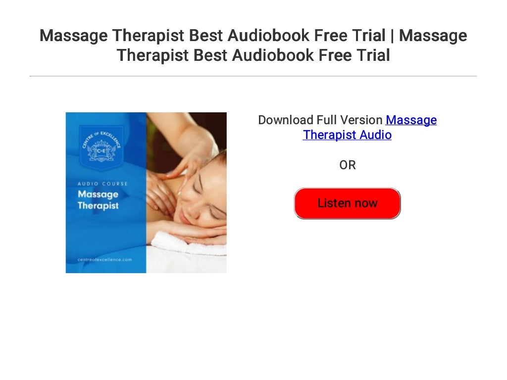 Massage Therapist Best Audiobook Free Trial Massage Therapist Best