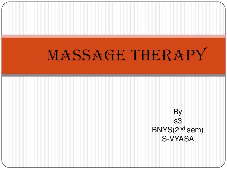 Massage therapy slideshare Clearance