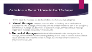 Comprehensive Overview of Massage Therapy Techniques and Benefits | PPTX