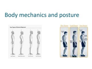Body mechanics and posture