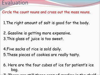 mass and count nouns