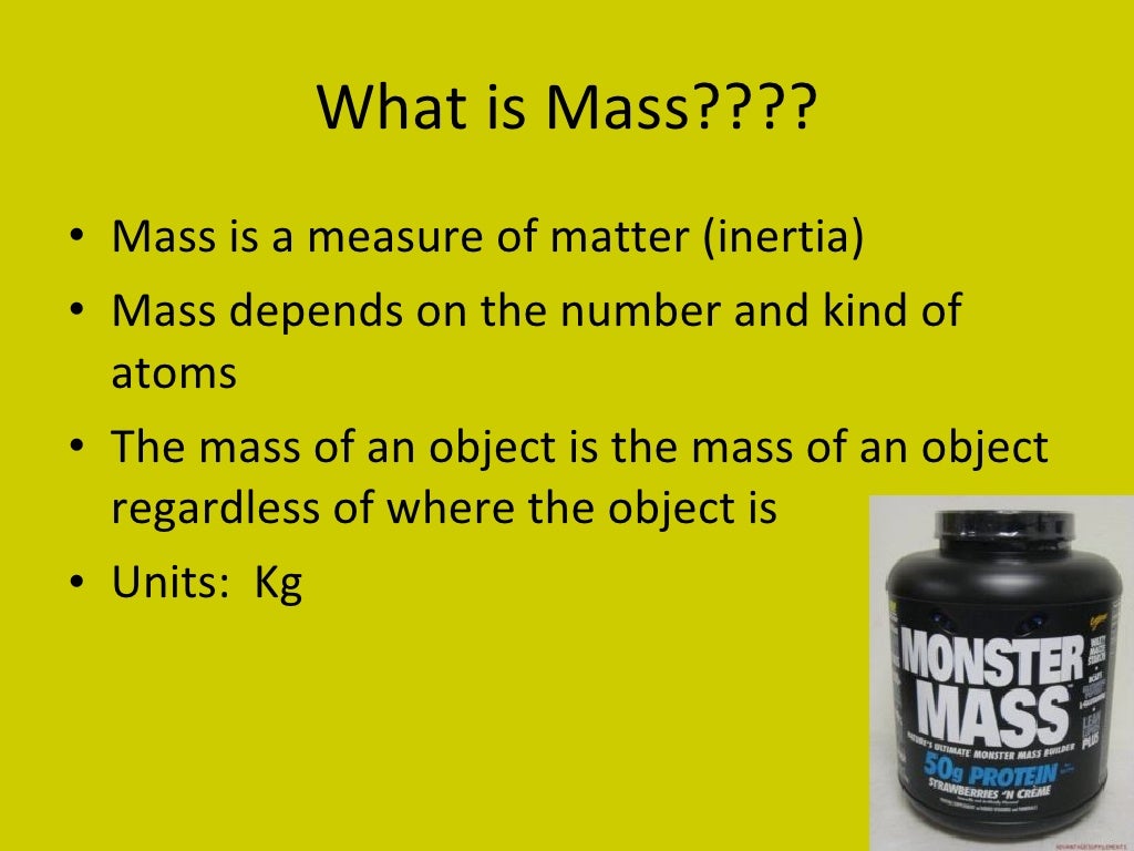Mass And Weight