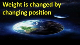 Weight is changed by
changing position
 