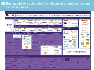 Een ‘publisher trading desk’ is gefocused op trading in plaats
van direct sales
Client Trading Desks
 