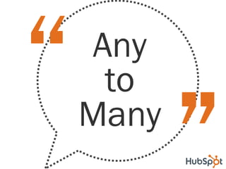 “   Any
     to
    Many
 