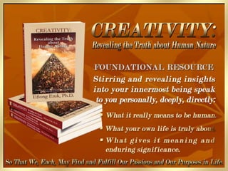 One World, One Civilization, Seven
Billion Human Building Blocks
 