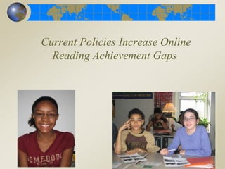 How many adolescents in Accra, Ghana report having gone online?5%66%37%51%66% or 2/3 of adolescents!(Borzekowski, Fobil, & Asante, 2006)