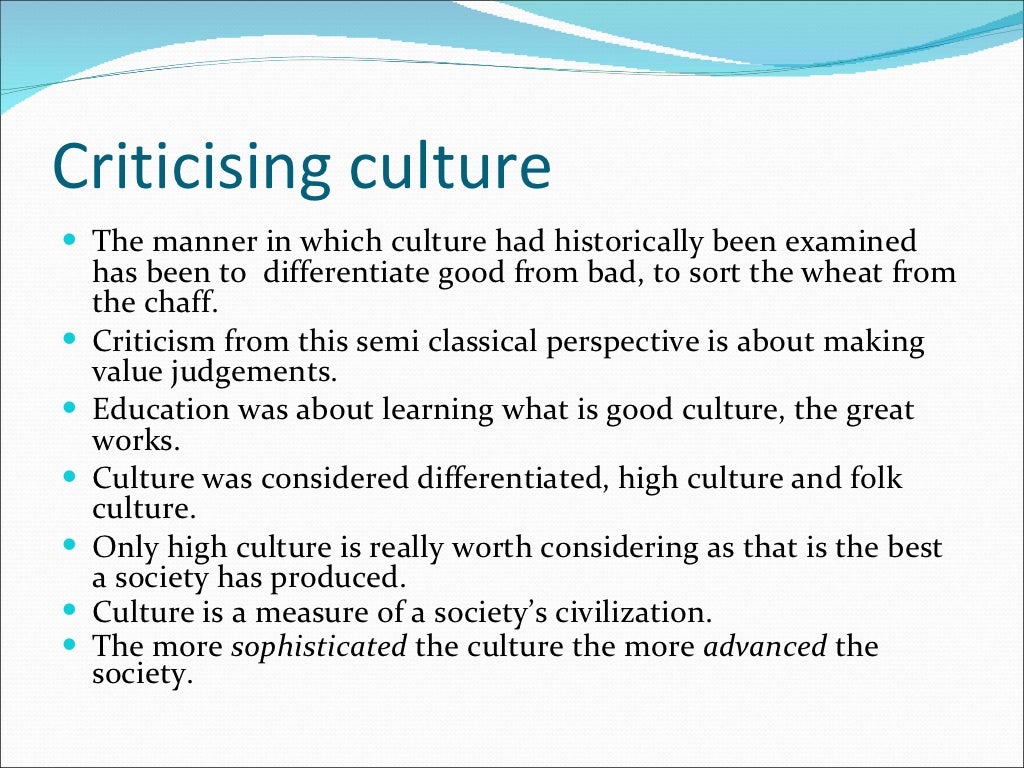Key Concepts in Media Studies Lecture 2 Mass culture/ mass society th…