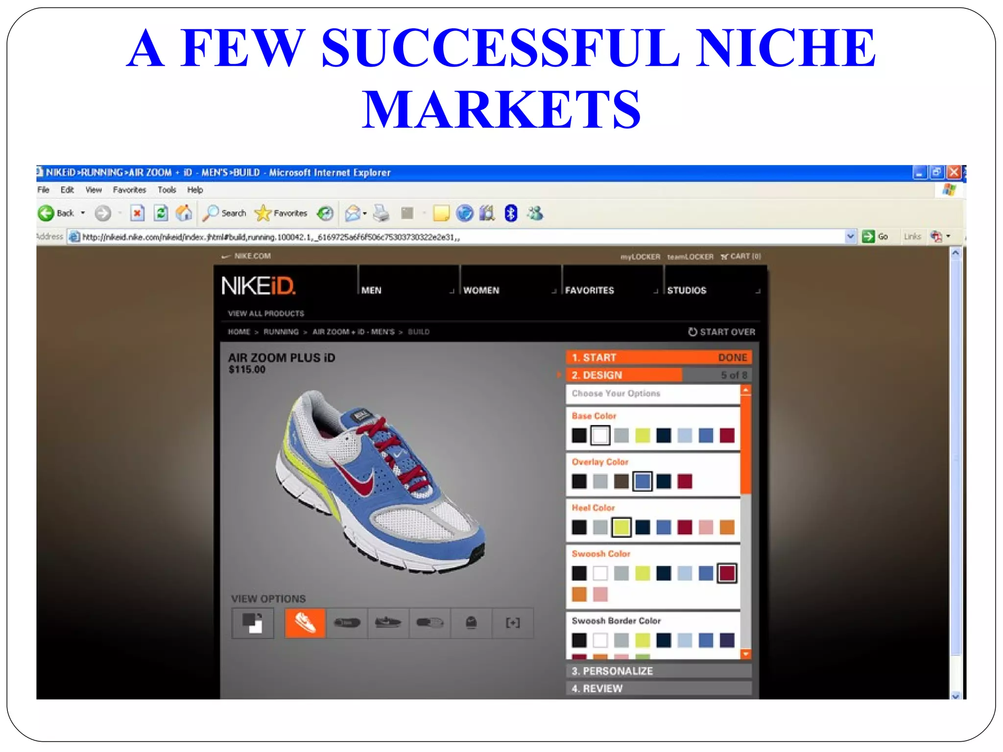 A FEW SUCCESSFUL NICHE MARKETS 