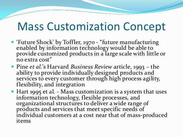Mass Customization