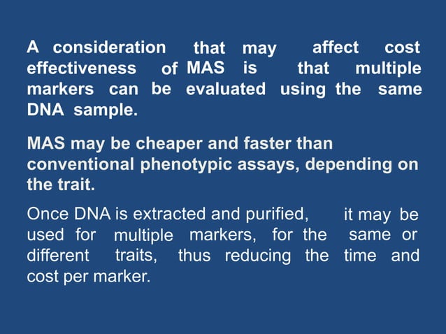 Using Com Mas Guide MAS ( Marker Assisted Selection) | PPT